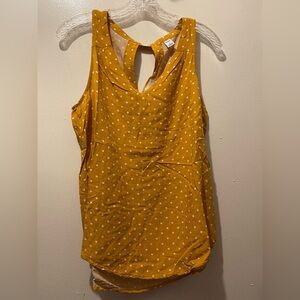 Old Navy Mustard Polka Dot Tank Top